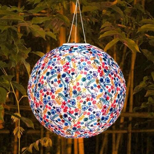 Solar Led Light Hanging Light Outdoor Flower Decor Lantern Solar Street Garland Solar Lamp For Wedding Lantern Garden Decoration