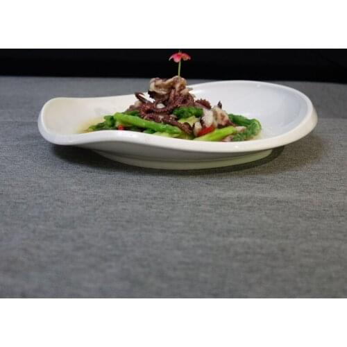 White Irregular Salad Bowl Ceramic Picnic Plates Creative Dinner Plate Fruit Kitchen Decor Restaurant Dish Tray Platos De Cena