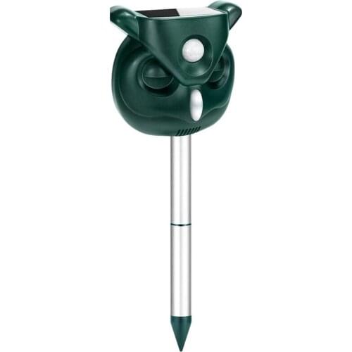 Solar Powered Motion Activated Animal Ultrasonic Mouse Repeller Frighten Animals For Outdoor Gardening Sonar Repellents