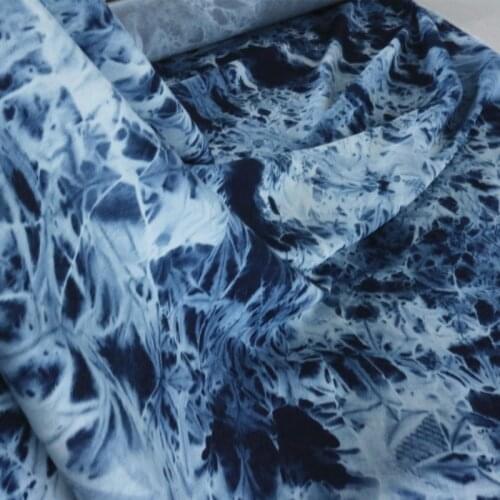 High quality cotton fabric New tie dye tissu Designers high-end thin clothing hand-made DIY skirt material