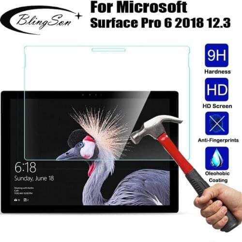 Tempered Glass Screen Protector For Microsoft Surface Pro 6 5 4 12.3 Inch TAB Tablet Protective Film for Surface Pro6 Pro5 Pro4