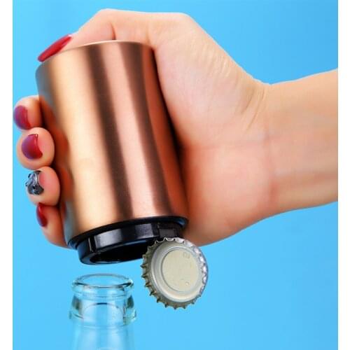 1 Pcs Kitchen Beer Opener Stainless Steel Bottle Opener Automatic Magnetic Beer Escape Openers Bar Wine Opener Tools Gifts
