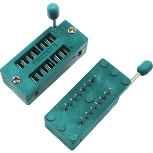 10pcs 14 Pin Universal ZIF DIP Tester IC Test Socket Narrow