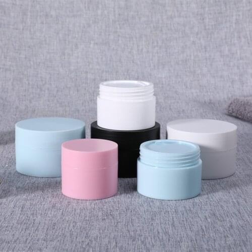 10Pcs 50g Empty Sample Container with Lids Cosmetic Jars Matte refillable bottle for Face Cream Lip Balm Containers