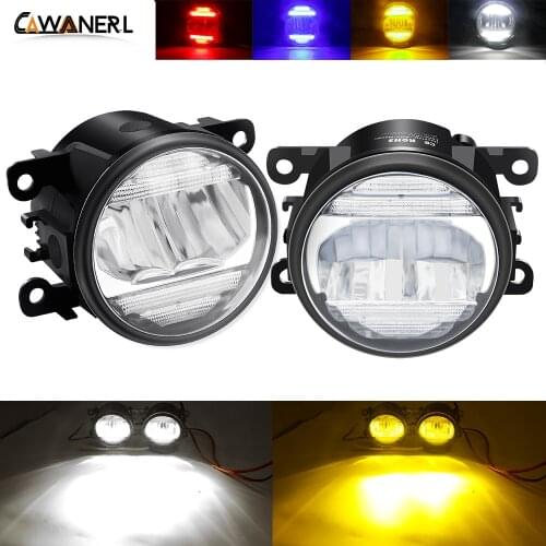 2in1 LED Fog Light + Daytime Running Light For Jaguar S-Type X-Type XK XJ X358 Car Front Bumper Fog Lamp DRL 30W 8000LM 12V