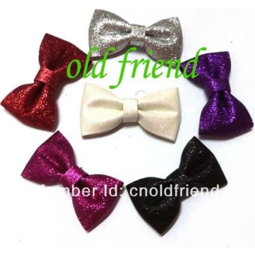 3" Hair Glitter bows hair Fashion bows 15 color IN STOCK Free Shipping 100pcs/lot