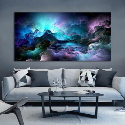 Abstract Painting Colorful Clouds Poster Wall Art Posters Room Decoration Picture For Home Canvas Pictures No Frame