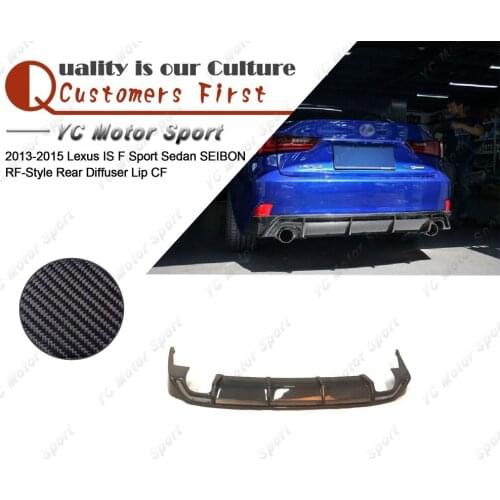Car Accessories Carbon Fiber SB RF-Style Rear Diffuser Fit For 2013-2015 Lexus IS F Sport Sedan Rear Diffuser Lip