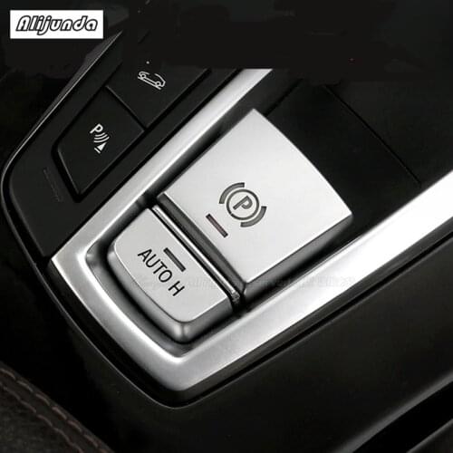 Car Electronic Parking Brake Auto H Button Cover for BMW 5/6/7 Series X3 X4 X5 X6 F10 f18 Chrome ABS Silver Salon Accessories