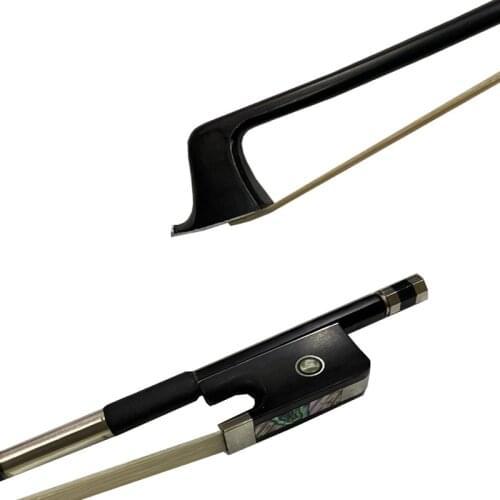 Free Shipping 1pc New 4/4 Carbon Fiber Viola Bow Black carbon Bow 4/4Viola Bow Ebony Frog