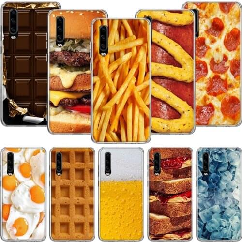 Food French Fries Beer Cheese Phone Case For Huawei P30 P40 P20 P10 Mate 20 10 30 Lite Pro P Smart Z Plus Printing Cover Coque S
