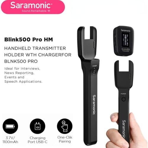 Saramonic Blink500 Pro HM Handheld Microphone Holder for Blink500 Pro TX Transmitter ENG/EFP Interview Report/Speech Application