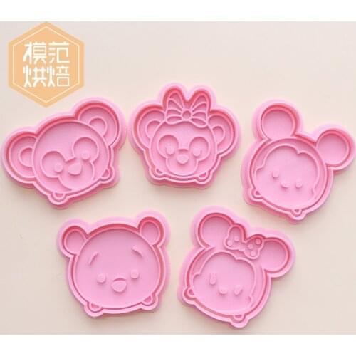 Disney Cute Cookie Cutter Mickey Mouse Duffy Bear Shirley Rose Cartoon Baking Accessories Cookie Stencil Bakery Tools Gifts