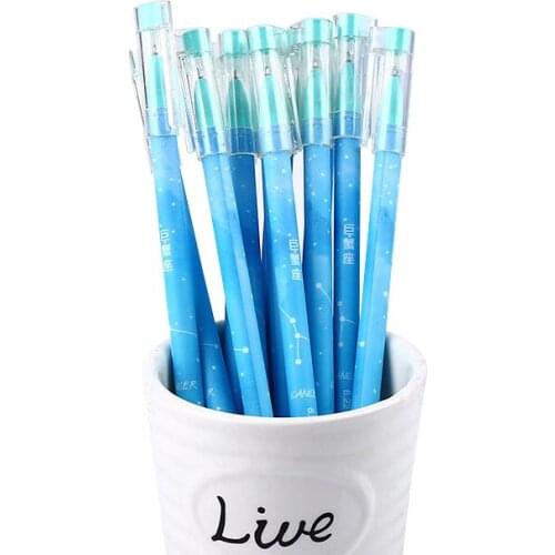 Twelve Constellations 0.5mm Black Pens For School Chancellory Gel Pen Kawaii School Supplies Cute Pen