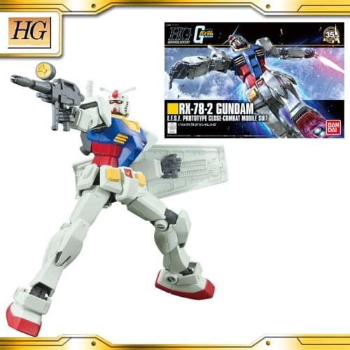 BANDAI GUNDAM HGUC 191 1/144 RX-78-2 REVIVE Gundam model assembled Anime action figure toys Decoration Kids Toy Gift