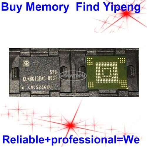 KLM8G1GEAC-B031 BGA153Ball EMMC5.0 5.0 8GB Mobilephone Memory New original and Second-hand Soldered Balls Tested OK