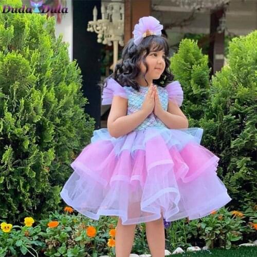 2021 Mermaid Dress Girl Summer Tutu Dress Childrens Girl Princess costume New Years Costume for Children Anime Clothes