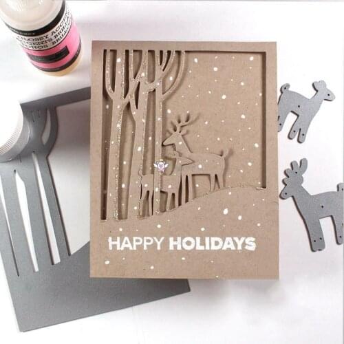 Mmao Crafts Metal Steel Cutting Dies Tree leaf background Stencil For DIY Scrapbooking Paper/photo Cards Embossing Dies