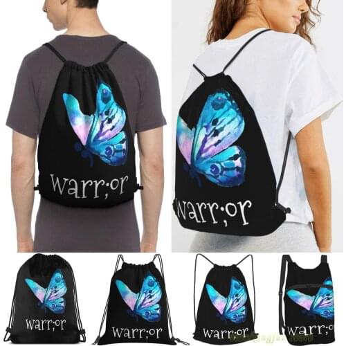 Suicide Prevention Awareness Men Outdoor Travel Gym Bag Waterproof Drawstring Backpack Women Fitness Swimming Bag