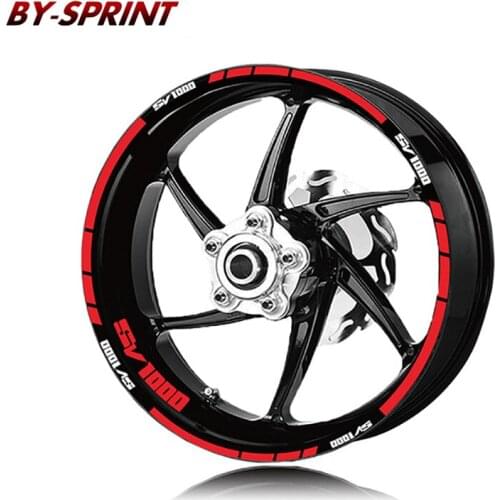 Motorcycle Stripes Reflective Waterproof Wheel Decorative Stickers Tire Logo Decal Stickers For SUZUKI SV1000 SV 1000 sv1000