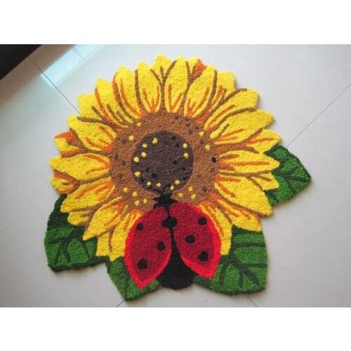 Delicate Sunflower Shaped Area Rug,Elegant Rugs Flower,Modern Living Room Rugs And Carpets
