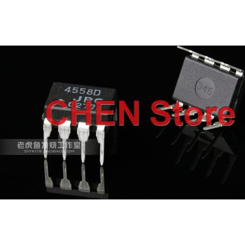 10pcs Japan JRC NJM4558D DIP-8 Two-way Computing Amplifier 4558D Integrated Chip JRC 4558D Operational Amplifier