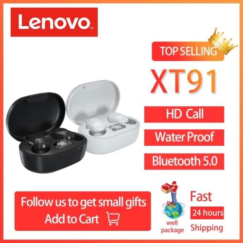 Original Lenovo XT91 TWS Earphone Wireless Bluetooth Headphones AI Control Gaming Headset Stereo bass With Mic Noise Reduction