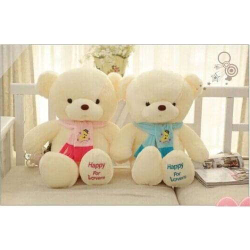 A pair of lovely blue and pink scraf teddy bear toys bear toy cute bear toys gift dolls about 30cm 0136