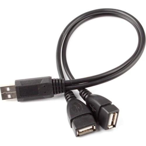 USB 2.0 A Male to 2 Double Dual USB Female Splitter Cable Extension HUB Charger SYNC E #78970