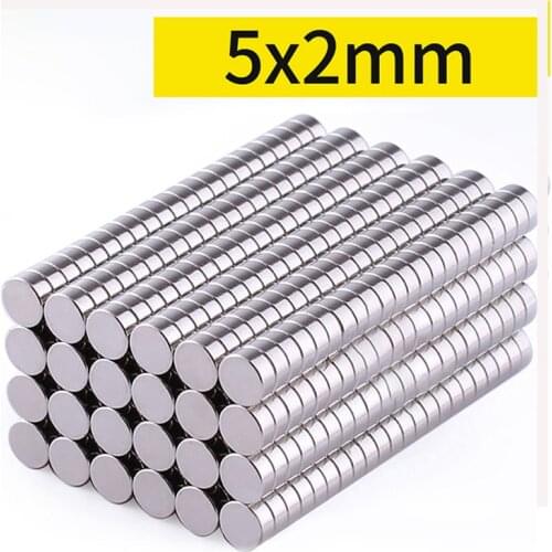 Neodymium Magnet Strong magnet 20 50 100 200PCS/Lot 5x2mm Disc Magnets Small Round Magnet Rare Earth Magnets fridge magnet