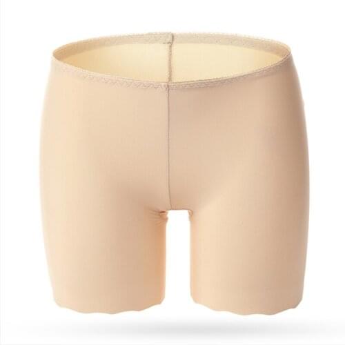 Women Safety Short Panties Seamless Ice Silk White Female Short Pants Under Skirt Shorts Beige Tights Summer Underwear Cotton