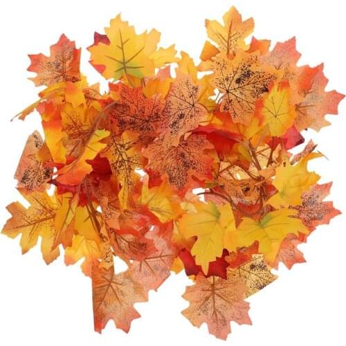 Halloween Vines Decoration Maple Leaf Wreath Simulation Autumn Vines Home Hanging Pendant DIY Artificial Plant