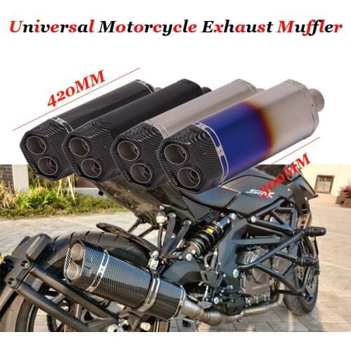 Universal Motorcycle 51MM Exhaust Muffler Escape Moto Scooter Exhaust with DB killer MT07 MT09 R1 R6 s1000rr c400 1190 pcx125