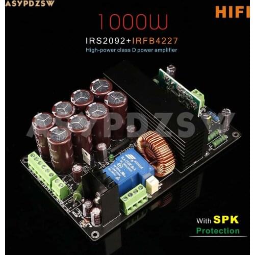 High Power HIFI Mono IRS2092+IRFB4227 Class D Digital Stage Power amplifier board 1000W