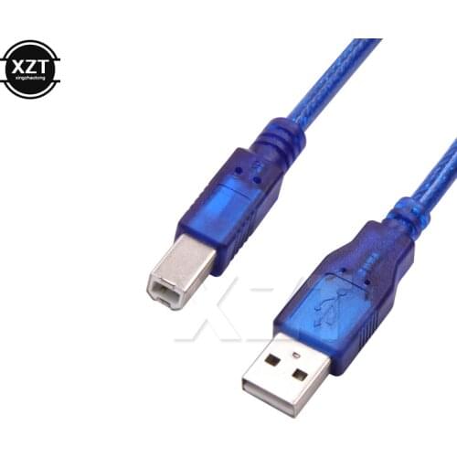 High Quality 0.3m 1m 1.5m 3m High Speed USB 2.0 Printer Cable Type A Male to Type B Male with filter Dual Shielding Transparent