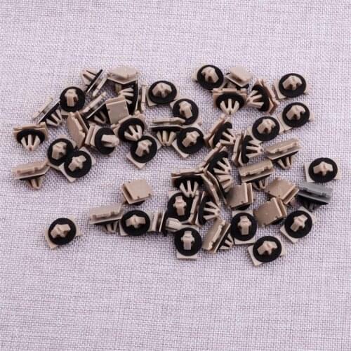 CITALL 68172491AA 50pcs Rocker Panel Moulding Clip Exterior Trim Fastener Fit for Jeep Grand Cherokee WK2 Chevrolet Traverse
