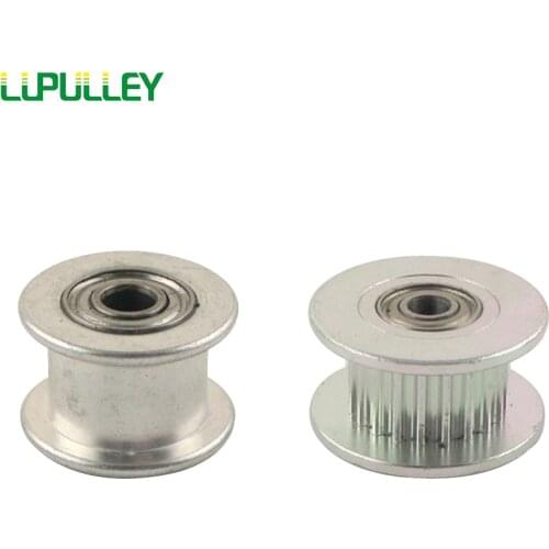 LUPULLEY Timing Pulley 10pcs GT2 Pulley with Bearing 20Teeth Idler Pulley Wheel Synchronous Bore 3mm/4mm/5mm for Belt Width 6mm