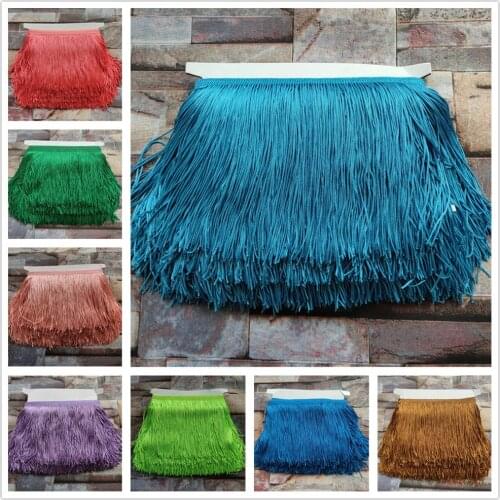30CM Long 1 Meters 10 Color Lace Fringe Trim Polyester Tassel Fringe Trimming For Dress Stage Garment Curtain Accessories