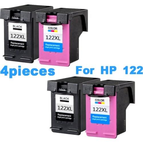 4pcs XiongCai Compatible ink cartridges For HP 122 Deskjet D1000 2050 3050 3050A 3052A 3054A printers cartridge For HP122 122XL