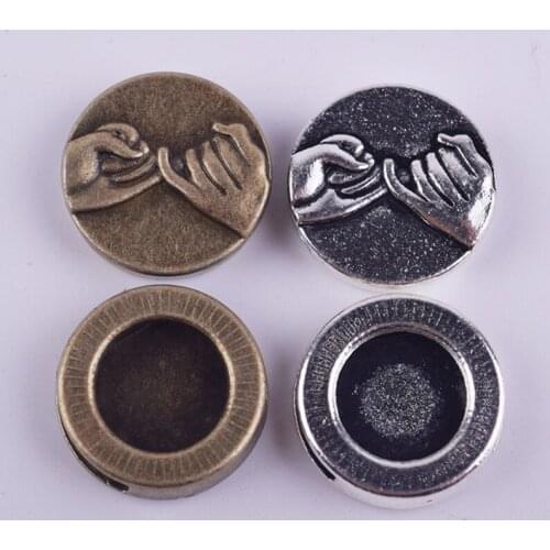 50Pcs/Lot Silver or Bronze Little Finger Shaped Hand Made Spacers Beads DIY Jewelry Making Material Findings 2016