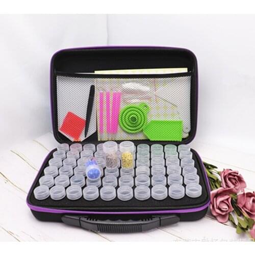 60-Slot Diamond Painting Accessories Tools Diamond Painting Storage Box Kits Jewelry Bead Storage Case
