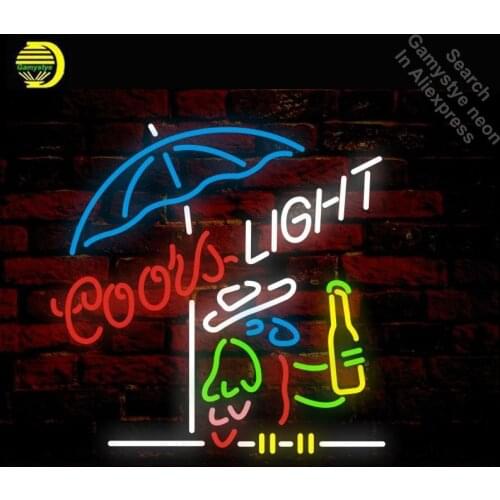 COORS LIGHT PARROT Neon Sign Neon light Tube Neon Bulb Display Handcraft anuncio luminoso Iconic Sign Neon Light Sign Glass