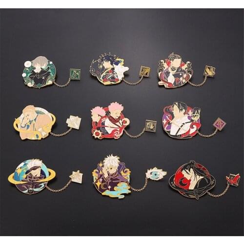 Cosmile Anime Jujutsu Kaisen Gojo Satoru Ryomen Sukuna Getou Suguru Fushiguro Megumi Nanami Yuta Okkotsu Metal Badge Brooch Pin