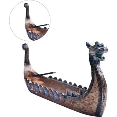 Traditional Chinese Design Dragon Boat Incense Burners Incense Stick Holder Burner Hand Carved Carving Censer Ornaments