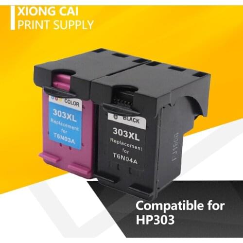 For HP303 BK and Color Ink Cartridge Compatible for Hp303 Envy 6220 6222 6230 6234 6252 6255 7120 7130 7132 7155 Printers