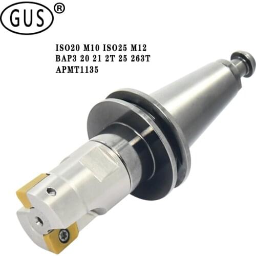 Kit ISO20 M10 ISO25 M12 lock milling tool holder BAP3 20 21 2T 25 26 3T tool head suitable for high quality APMT1135PDER CNC ins