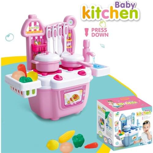 Mini 31cm Kitchen Toys Pretend Play Cooking Toys Tableware Sets Baby Kitchen Cooking Simulation Pretend Play Toys Kitchen Set