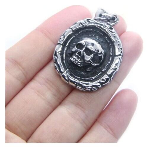 Cool Skull Pendant 316L Stainless Steel Jewelry Fashion Mens Fashion Skeleton Pendant