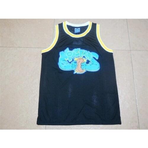 Monsters #0 Embroidery Sewing Outdoor Sportwear Mesh Absorb Sweat Movie Basketball Jersey Black
