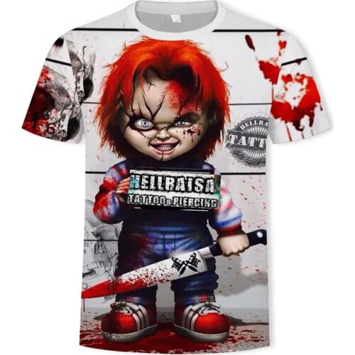 Horror Movie Clown Series mens t-shirts Hip Hop Streetwear T-shirt Cool Clothes Mens Top Clown 3D Print Tshirts Funny T shirt